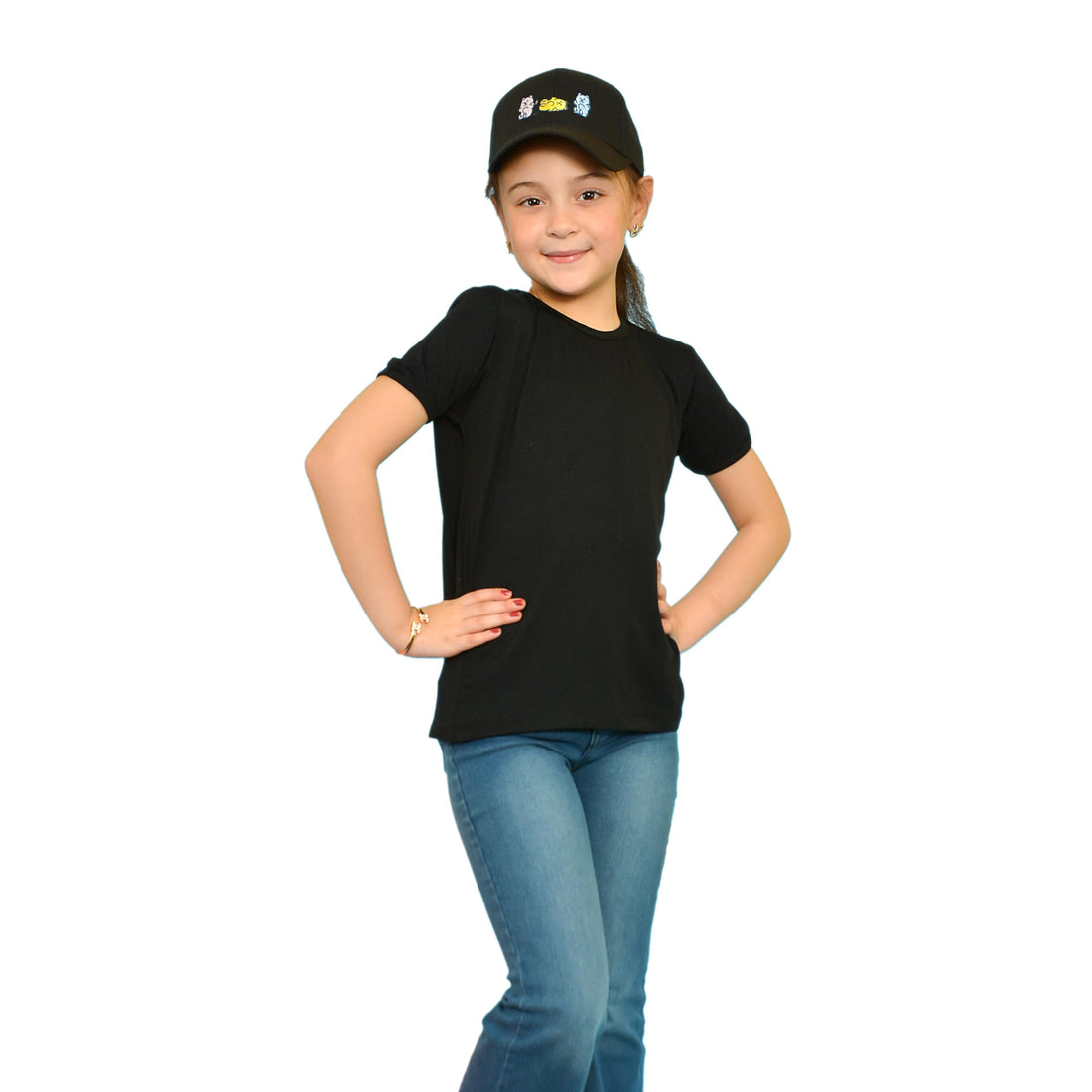 Under Shirt Kids Girls Text Sleeve