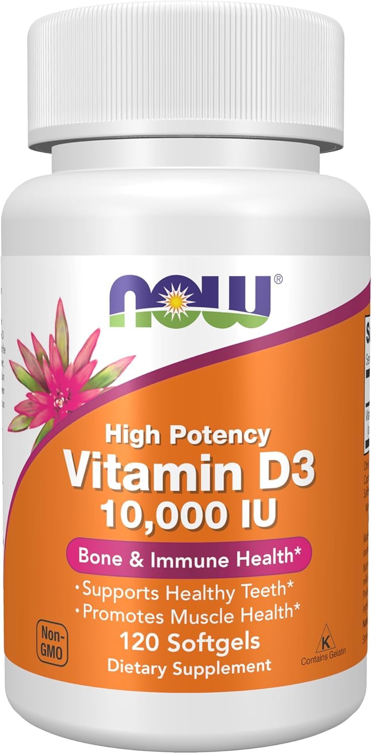 Premium Vitamin D-3 10,000 IU - Advanced Structural Harmony & Daily Vitality Support, 120 Softgels Bundle with Practical Pill Box, High-Potency Sunshine Vitamin 120-Day Essential Wellness Kit