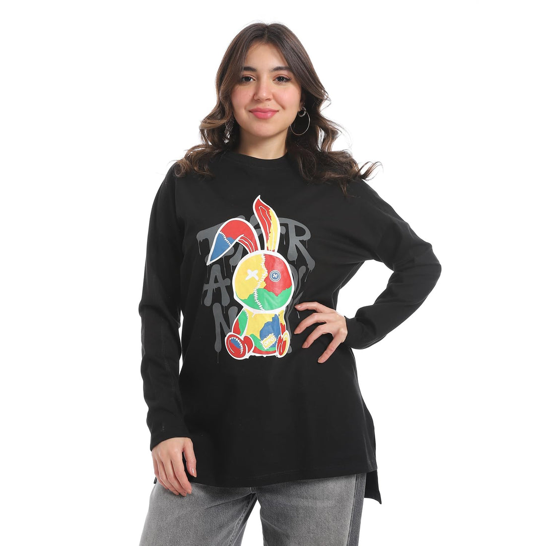 Long Sleeve Printed T-Shirt-2649