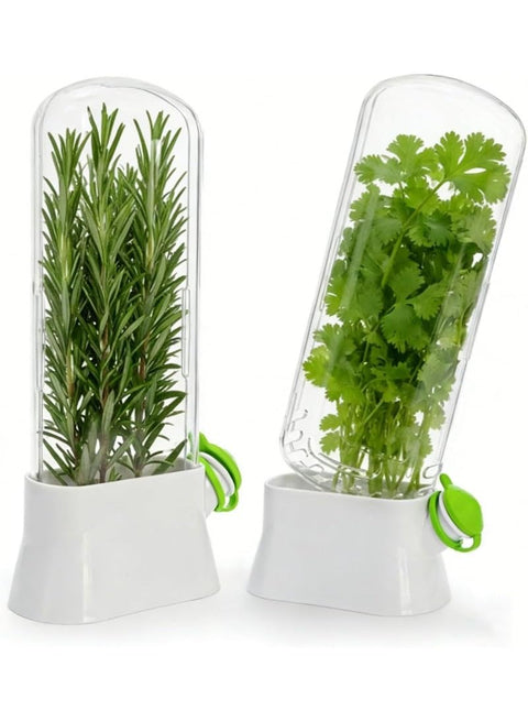 Keeper for Fridge, Fresh Herb Keeper for Cilantro, Mint, Parsley, Keeps Vegetables Fresh for 2-3 Weeks