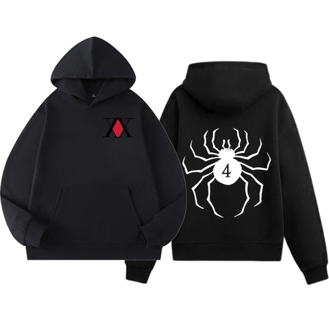 Anime Cotton Hoodie, Black with Amazing Print Design, Pullover Sweatshirt unisex 12