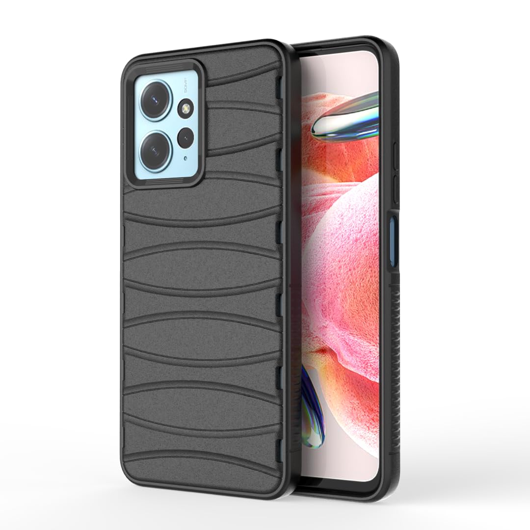Compatible with Xiaomi Redmi Note 12 4G, Storm Original Rugged Cover with Advanced Multi-Channel Cooling and Designed to Provide Ultra Shock Absorption Protection in Black
