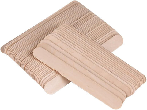 100PCS/Bag Waxing Stick Spatula Applicator, Wooden Waxing Spatulas, Small Wood Craft Sticks, Tongue Depressor Wax, for Hair Removal Eyebrow and Body