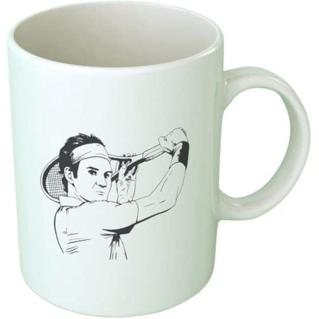 Roger Federer Ceramic Mug - White/Black print_10575