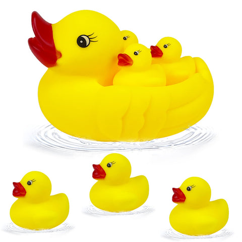 Rubber Ducks, Bath Toys for Toddlers 1-3, Baby Floating Bathtub Squirt Duck Set for Bathroom, Pool Games