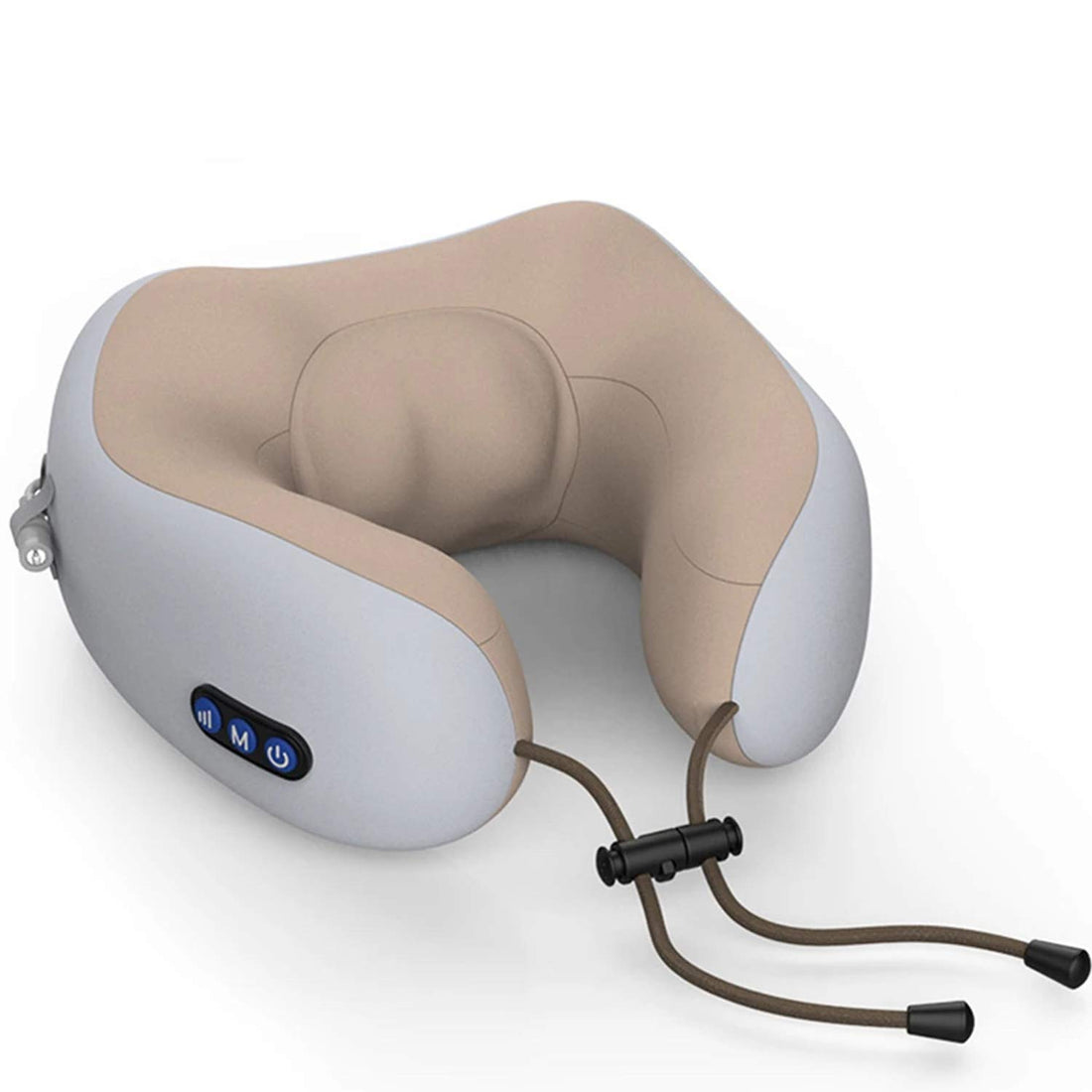 Travel Pillows For Sleeping Airplane, Portable Electric Neck Massager Soft Comfortable Breathable U-Shaped Memory Foam Massage Neck Pillow For Car Home And Office