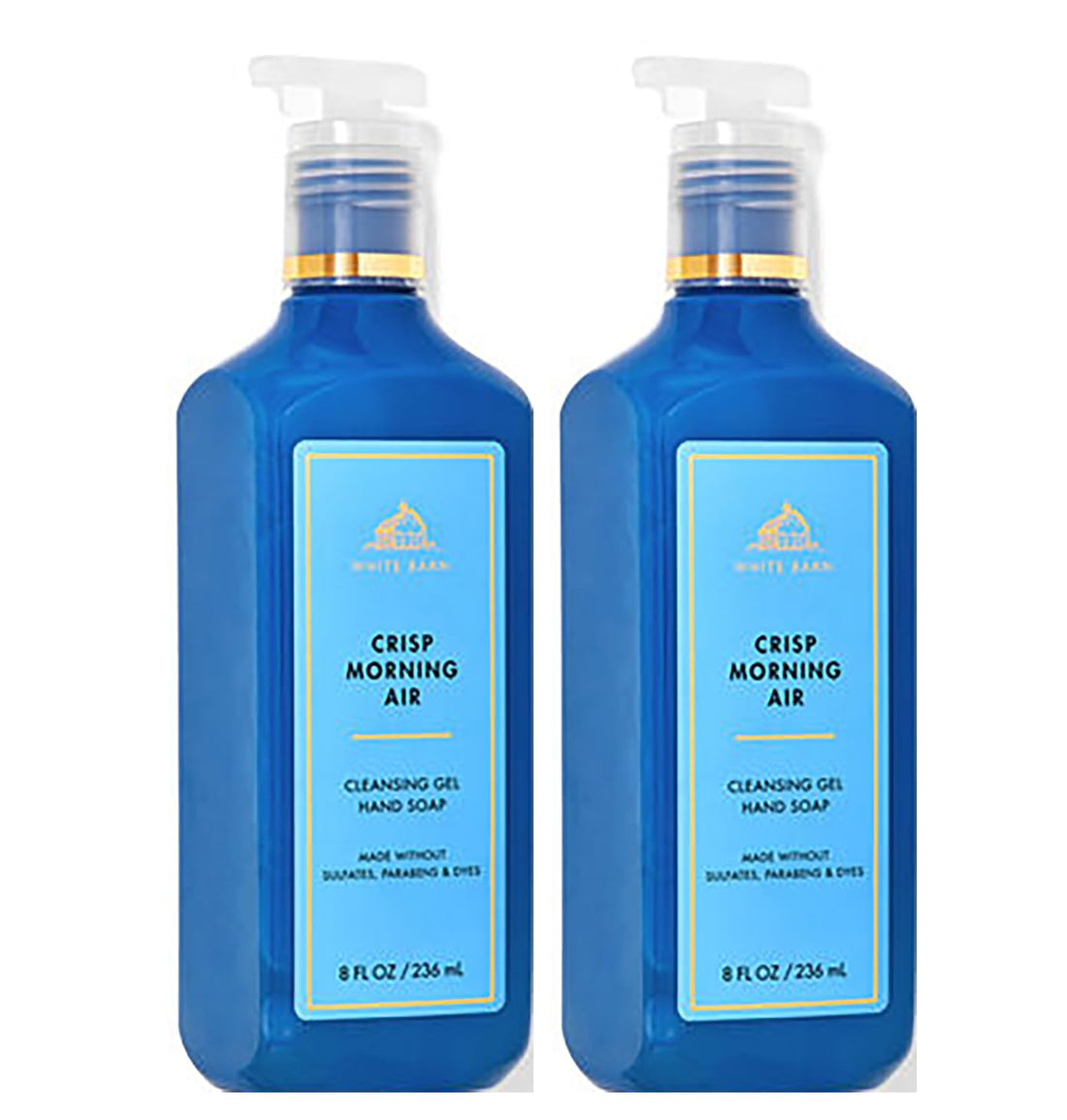 Bath & Body Works - Crisp Morning Air Hand Soap, Cleansing Gel, 8 Fl Oz (Pack of 2) (Crisp Morning Air)