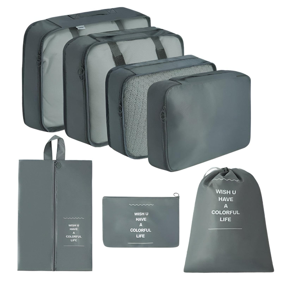 Baggage organizer- 7-piece luggage organizer set with durable raw material, versatile, colorful design, ideal for multi-purpose travel and vacation