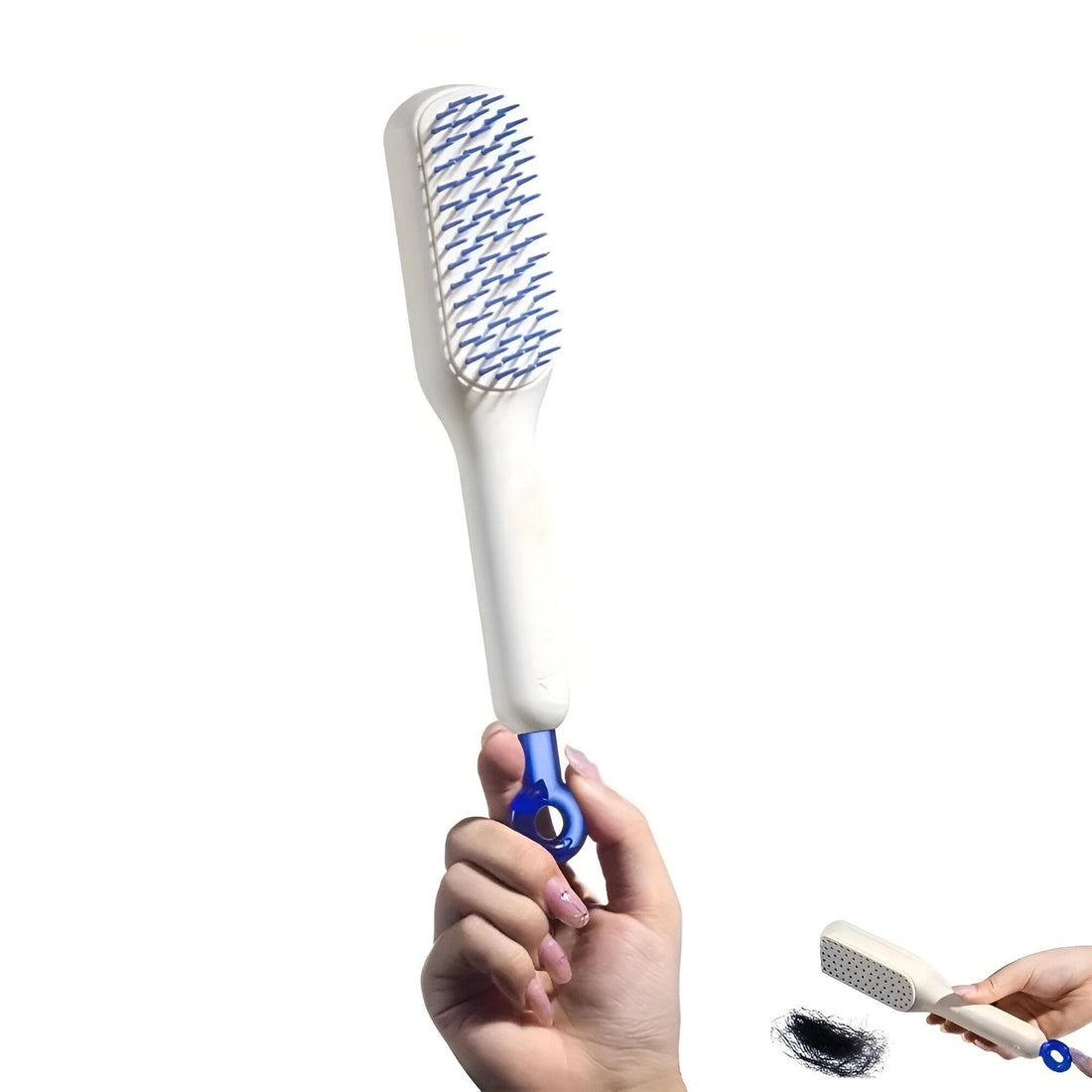 Manual Hair Brush for Detangling and Styling Easily, Self Cleaning Capabilities to Enhance Your Hair Care Routine (1 Brush)