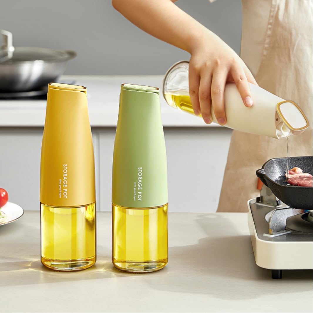 PANCA Oil Dispenser 500ml, Automatic flow Oil Container 500ml, Oil storage Bottle, Cooking Oil Dispenser For Daily Use in Kitchen (Pack of 1)