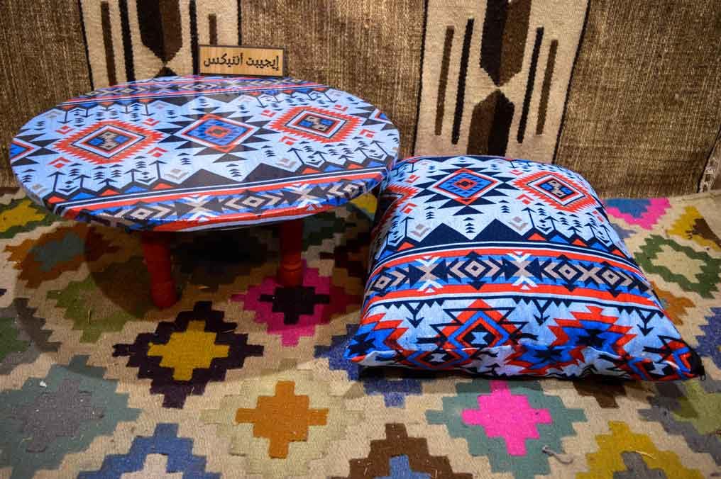 Arabic Tablia Navy and Red 100% Handmade by Egypt Antics