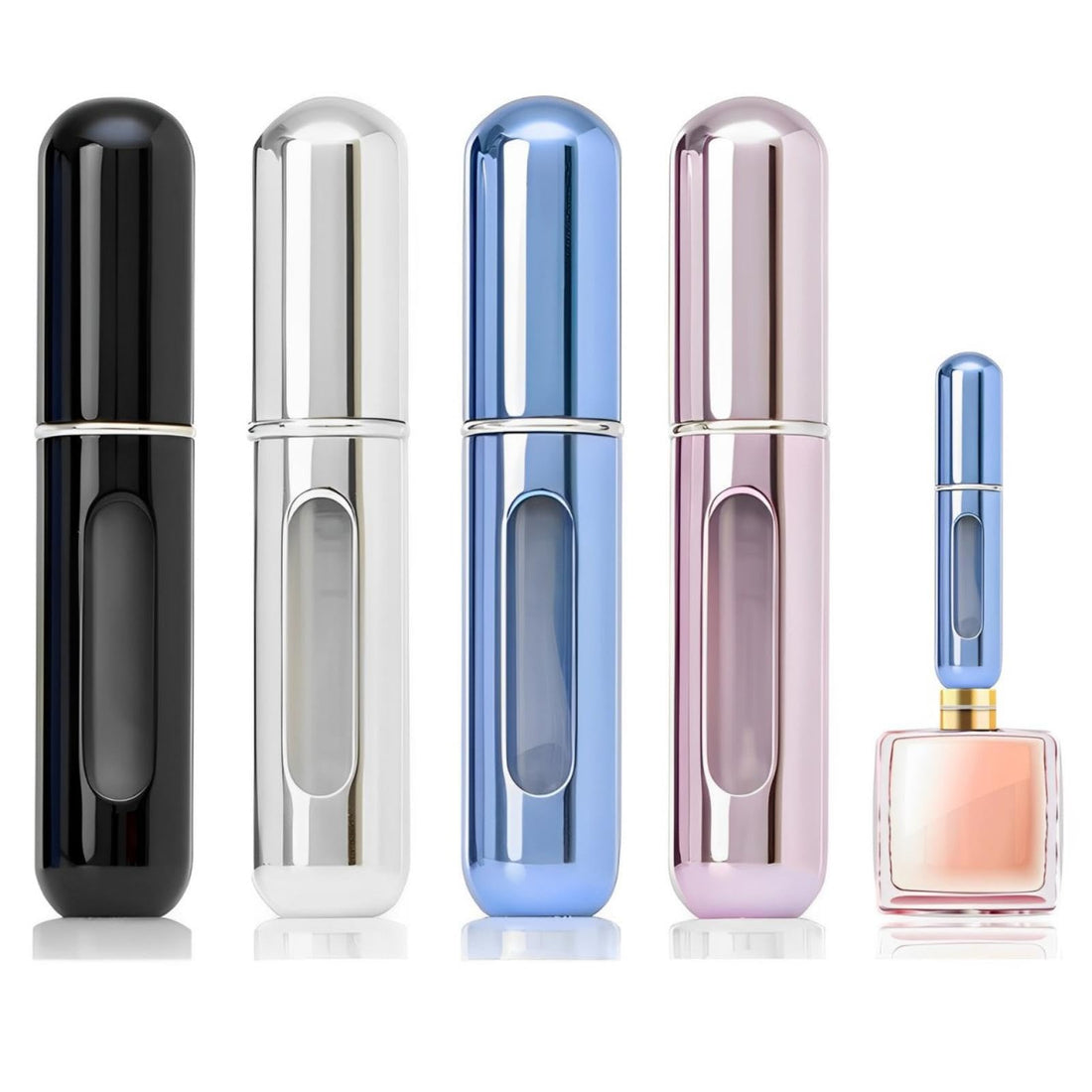 OUMOR Perfume Travel Refillable Atomizer Sprayer for Perfume, Travel Size Perfume Refill Bottle and Cologne Travel Bottle, Mini Perfume Refillable Bottle Perfect for Pockets