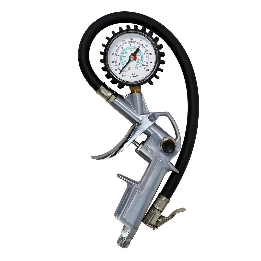 Tire Gauge Tool - APT DG-10Y Inflator Gun with 63mm Display for Professional Grade Accuracy and Quick Inflation, Essential for Every Car Owner