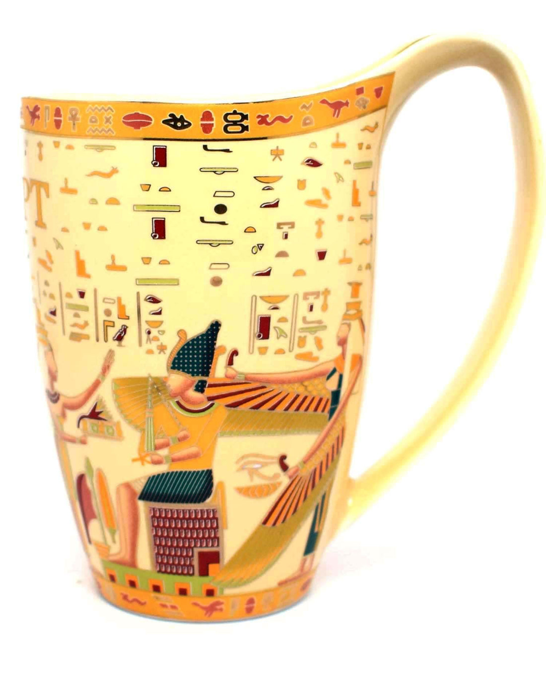 immatgar pharaonic Decorative Egyptian mug ancient Egyptian souvenirs gifts for women and men from Egypt Collectible Pharaoh - mother day gifts (iisis - simon - 400 MM)