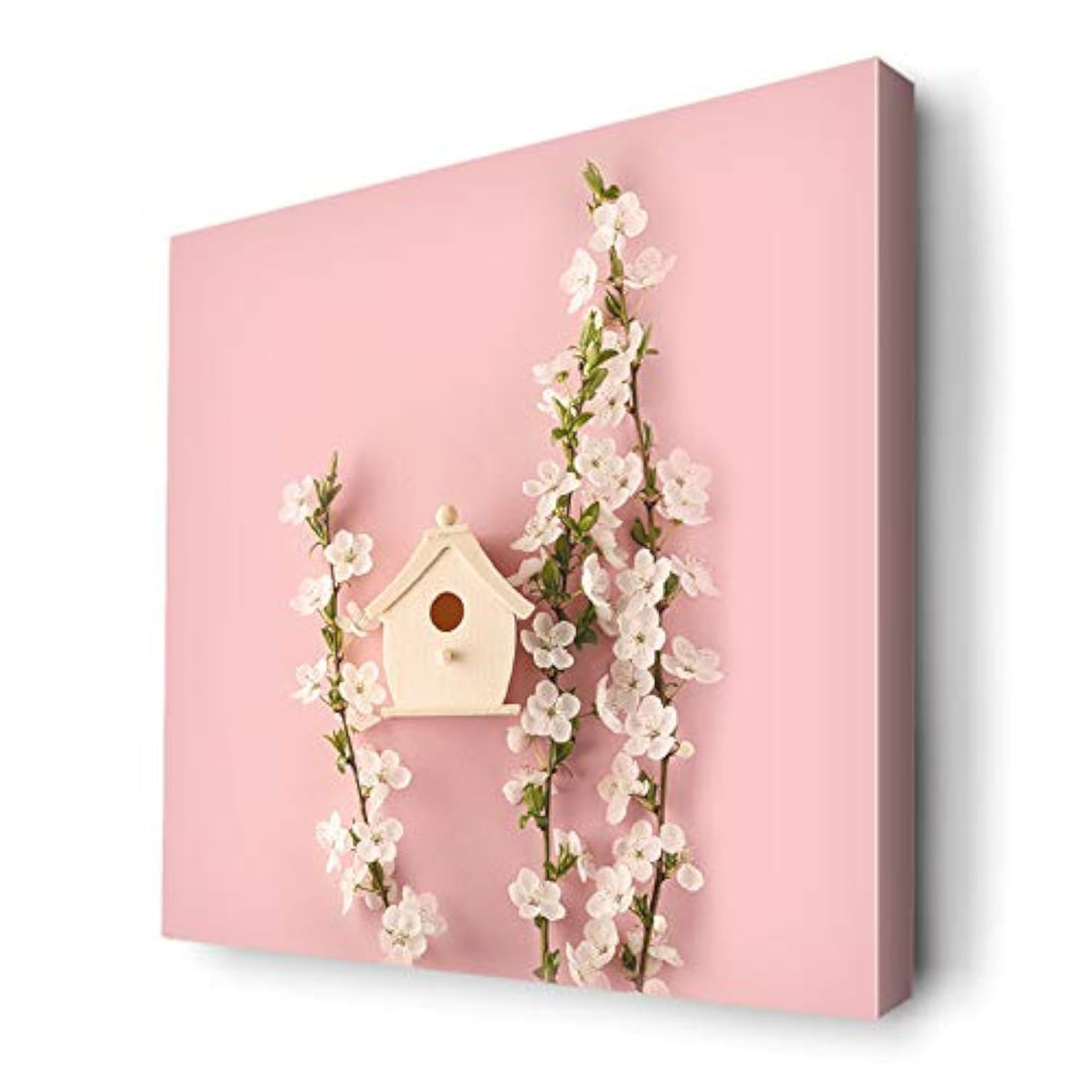 Canvas Arts for Wall, Design of Miniature House Among Blooming Cherry Twigs, Canvs10-180129
