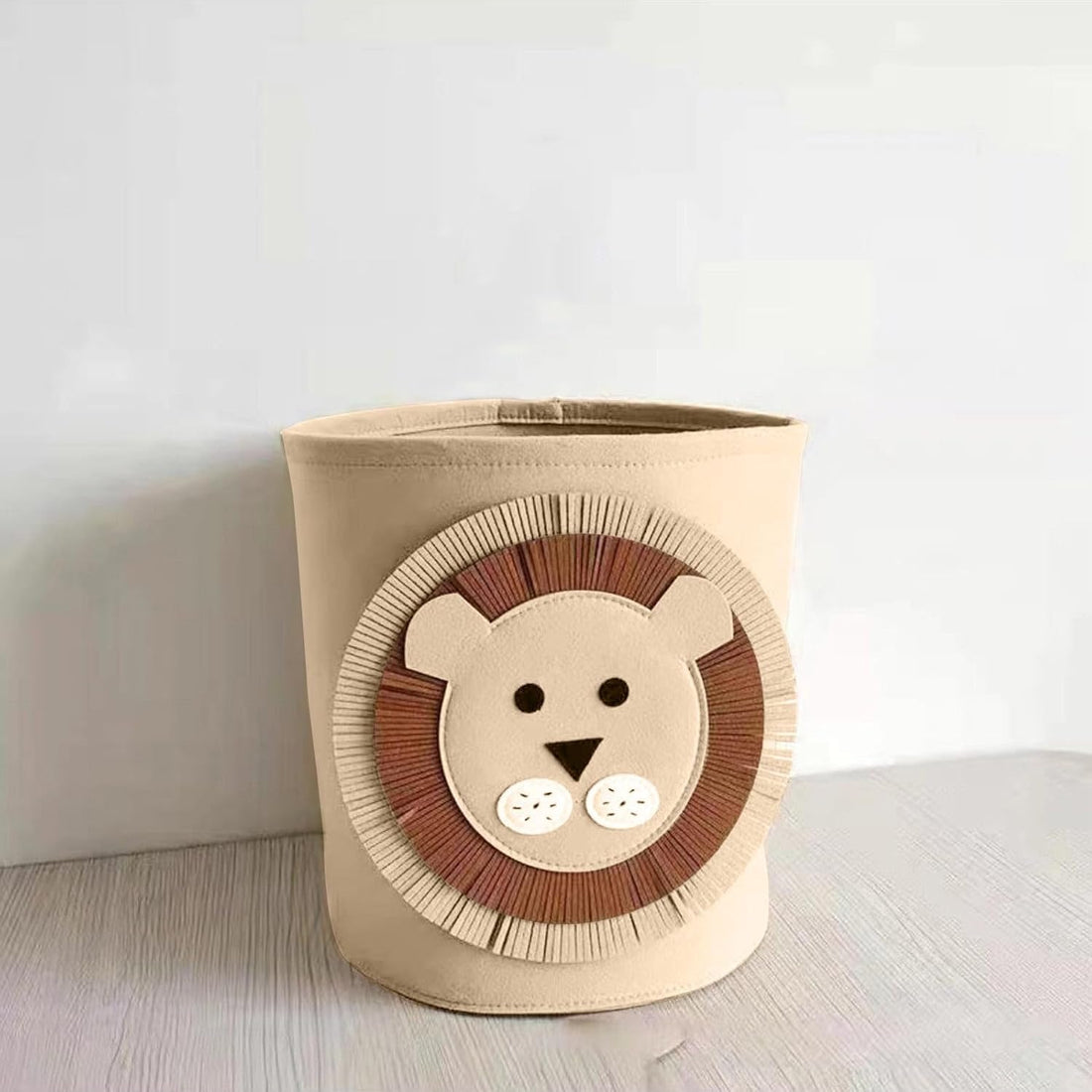 Baby Hamper Laundry Hamper Thickened Animal Children's Toys Household Debris Dirty Clothes Storage Bucket (Lion)