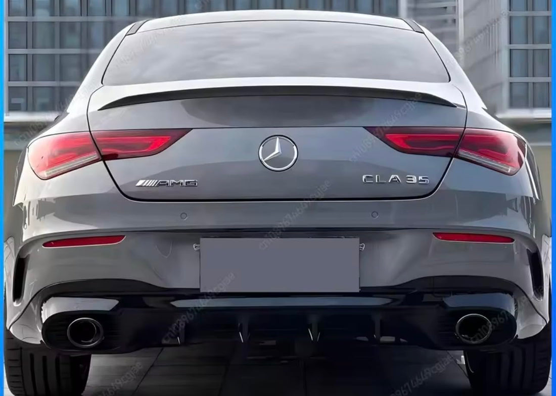 Compatible For Mercedes Benz CLA Class C118 W118 X118 CLA180 200 220 250 CLA35 CLA45 AMG 2019-2024 Car Rear Trunk Spoiler Wing ABS Tuning