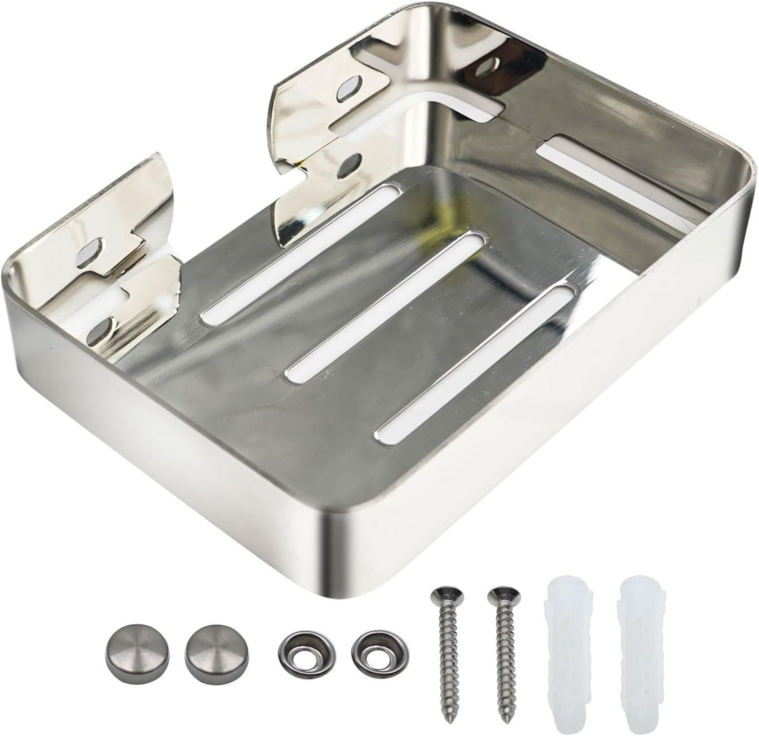 Heavy Duty Square Stainless Steel Holder, Antibacterial and Rustproof, Suitable for Intensive Daily Use, Water Build-up Prevention and Cleaner Life