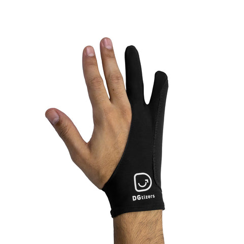 DGtizers Artist Glove for Graphic drawing tablets (Palm Rejection (With Padding), One-Size)
