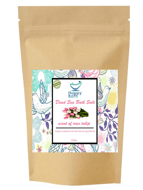100% Natural Dead Sea Salts for Soaking, Relaxation, and Detoxification of Skin, 600 gm, scent of Tulip