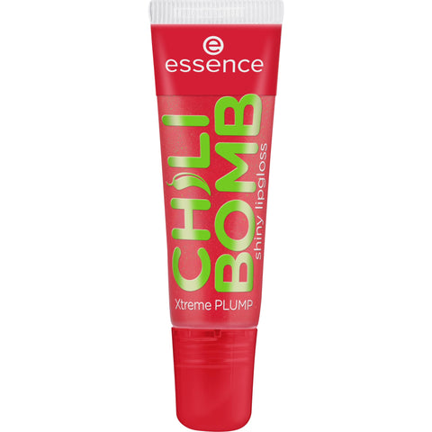essence Chili Bomb Shiny Lip Gloss No. 01, Red, Instant Result, Enlarging, Natural, Glossy, Vegan, No Preservatives, No Parabens, No Microplastic Particles, Pack of 10 ml