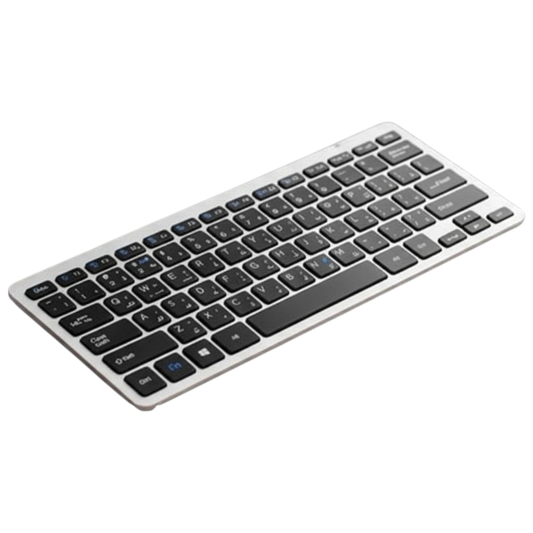 Keyboard ZR-3060 Wireless Membrane Keyboard, Slim Notebook-Style, Bluetooth 5.0, Silent Typing, Compatible with Windows & Mac OS, Battery Powered Keys English & Arabic