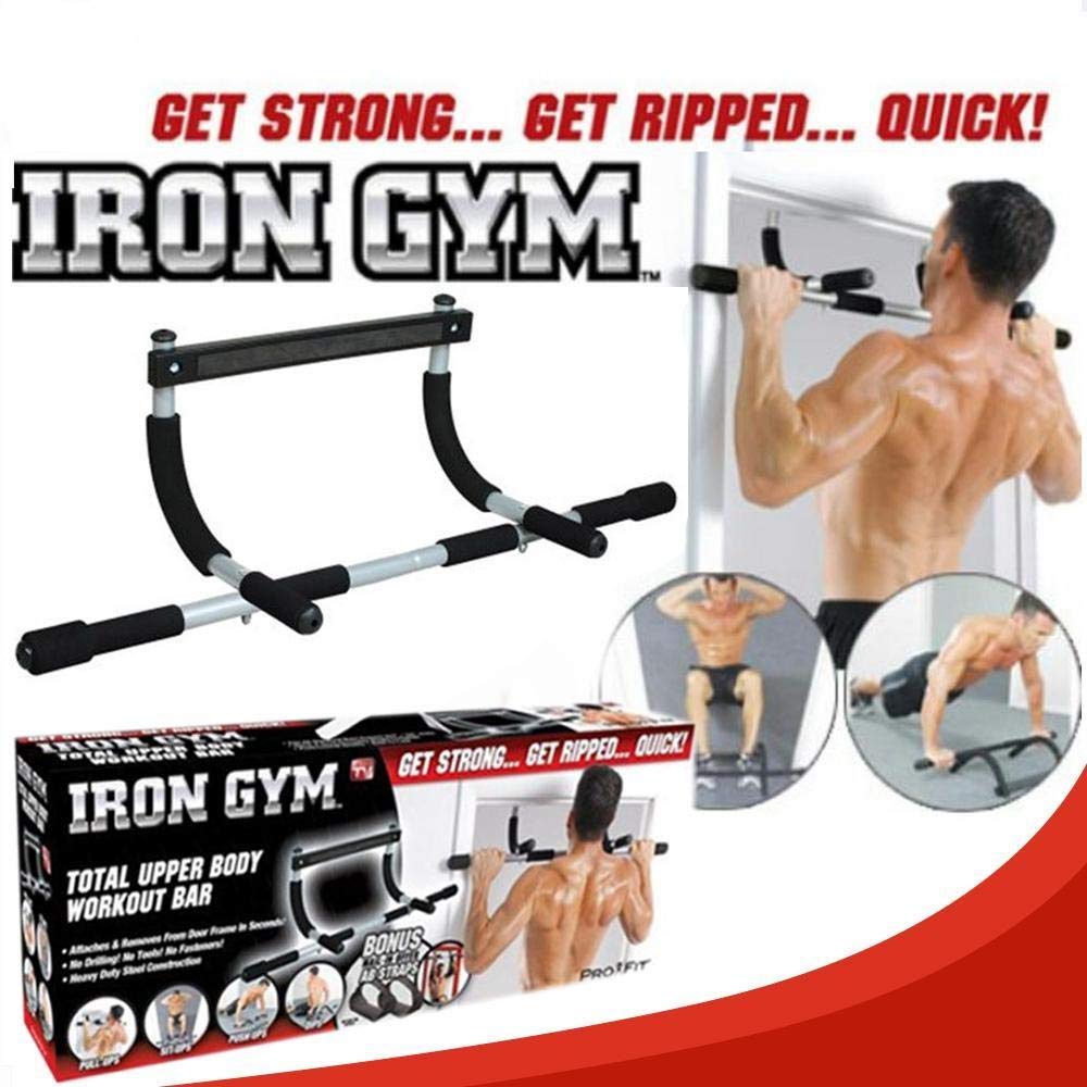 EWORLD Perfect Fitness Multi-Gym Doorway Pull Up Bar and Portable Gym System