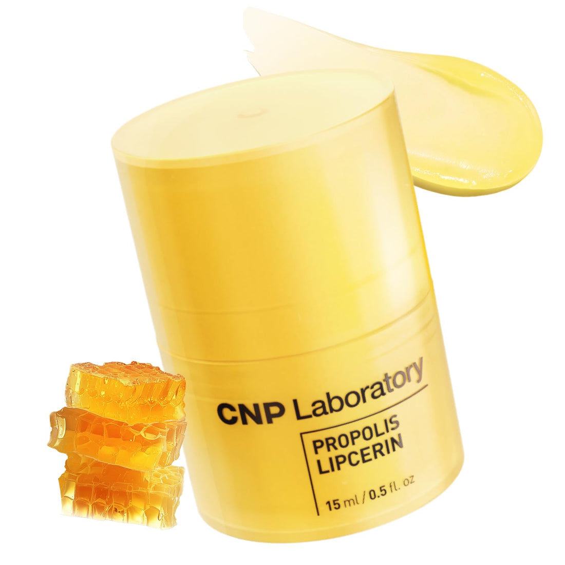 CNP Honey Lip Butter (0.5 fl.oz / 15ml) - Manuka Propolis Lipcerin™, Hydrating Overnight Lip Balm & Mask, 12 Hours Long-lasting Moisture, Gentle Exfoliation, Hygienic Twist Dispenser, Korean Skin Care