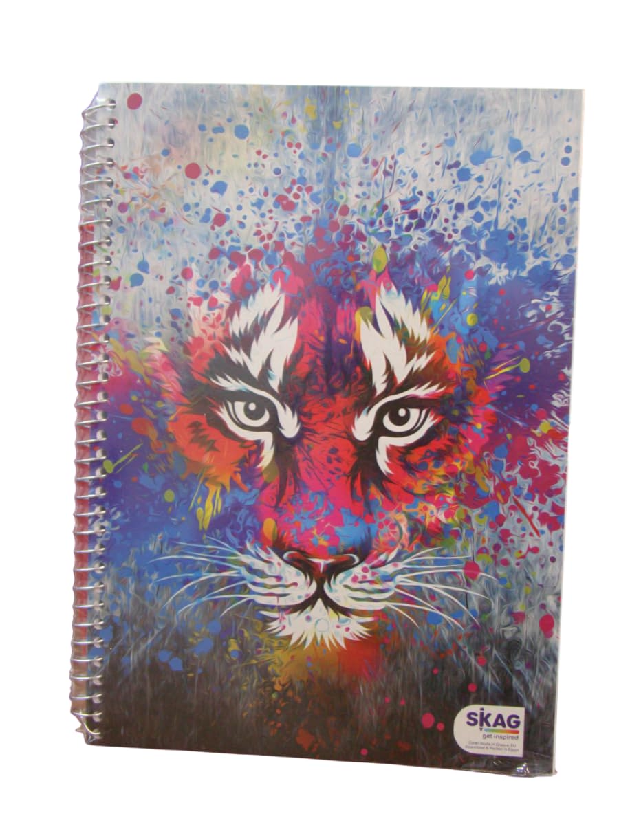 Skag Notebook – Tiger – 240 Sheets, 70gsm, 6 Subject, A4 (210×297 mm)