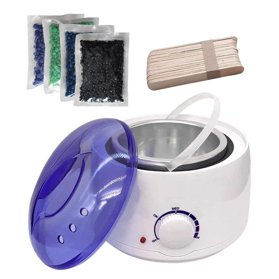 Wax Warmer with 400 g Waxing Beads for Depilatory, Hot Wax, Hair Removal Wax, No Strip Wax, Complete Waxing Kit, Enjoy Hair Removal Wax at Home