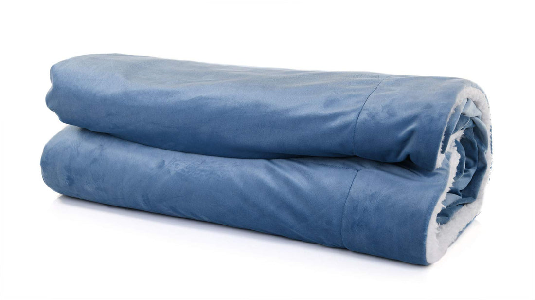 Mintra Blanket Microfiber Double Super Soft Fabric Bag Dark Blue Size 152x203