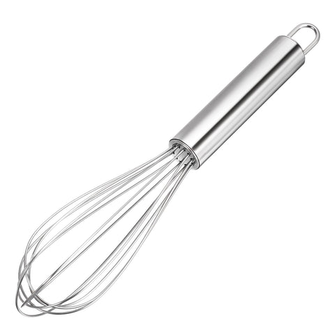 Qianyu Stainless Steel Whisk Professional Cooking Whisk Handheld Kitchen Whisk Metal Balloon Whisk Whisking Tool as Mixer for Whisking Blending Beating Stirring Cheese Coffee Eggs