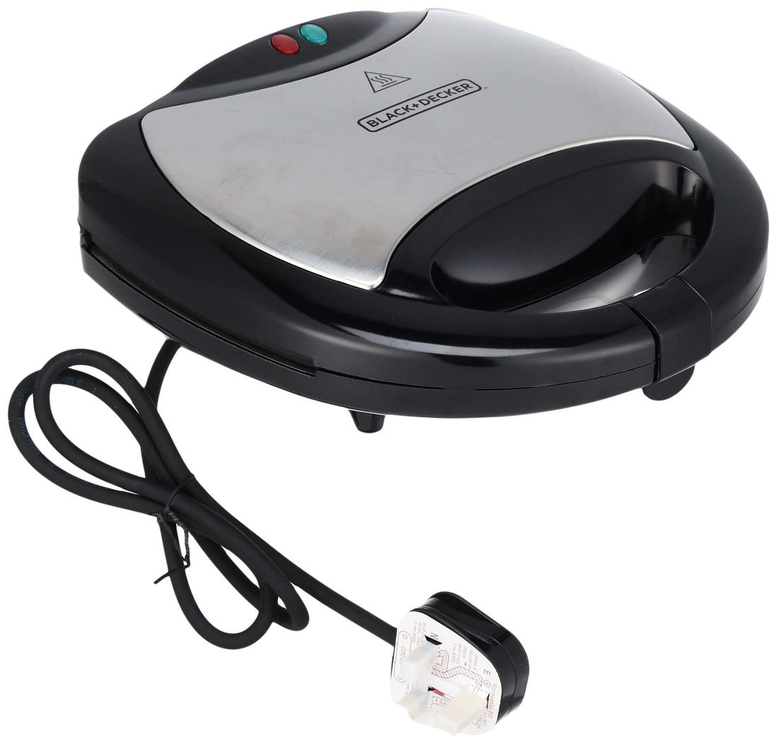 Black & Decker 2 Slots Sandwich Maker with Grill And Waffle Maker - TS2090 - International warranty