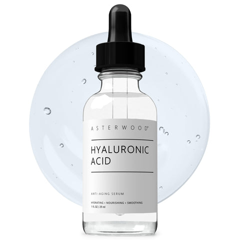 Asterwood Pure Hyaluronic Acid Serum for Face - Plumping, Anti-Aging & Hydrating - Fragrance-Free, Pairs Well with Vitamin C Face Serum & Hylunaric Acid Moisturizer, 29ml/1 oz