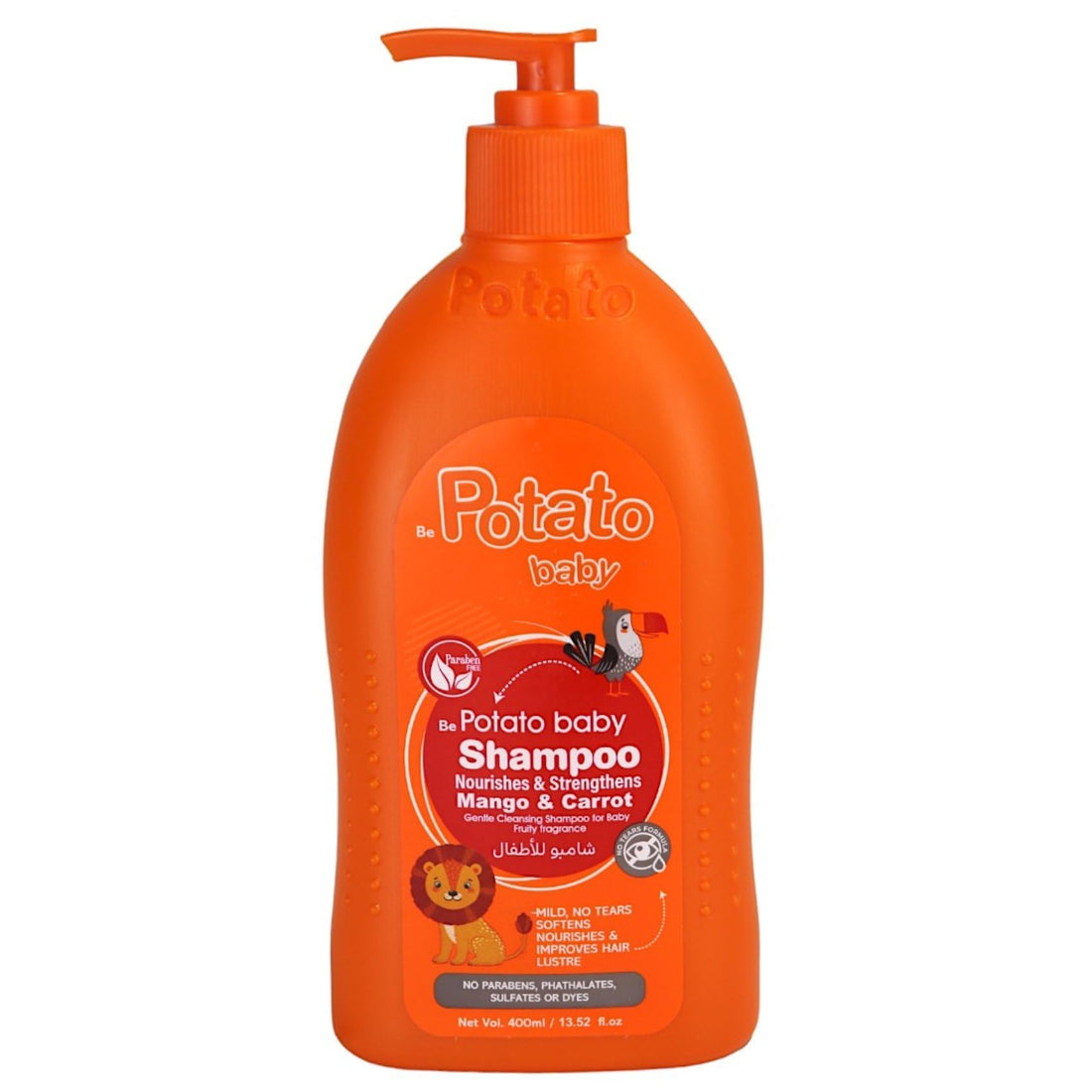 Potato Baby Shampoo Nourishes&Strengthens Parapen Free With Mango&Carrot-400ml