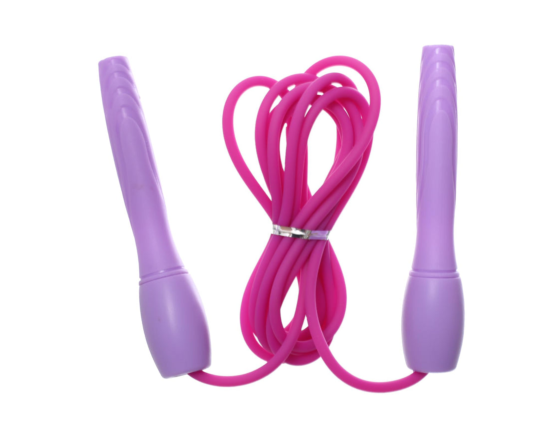 MINSA Plastic Jump Rope M198 Purple for Cardio Fitness Training