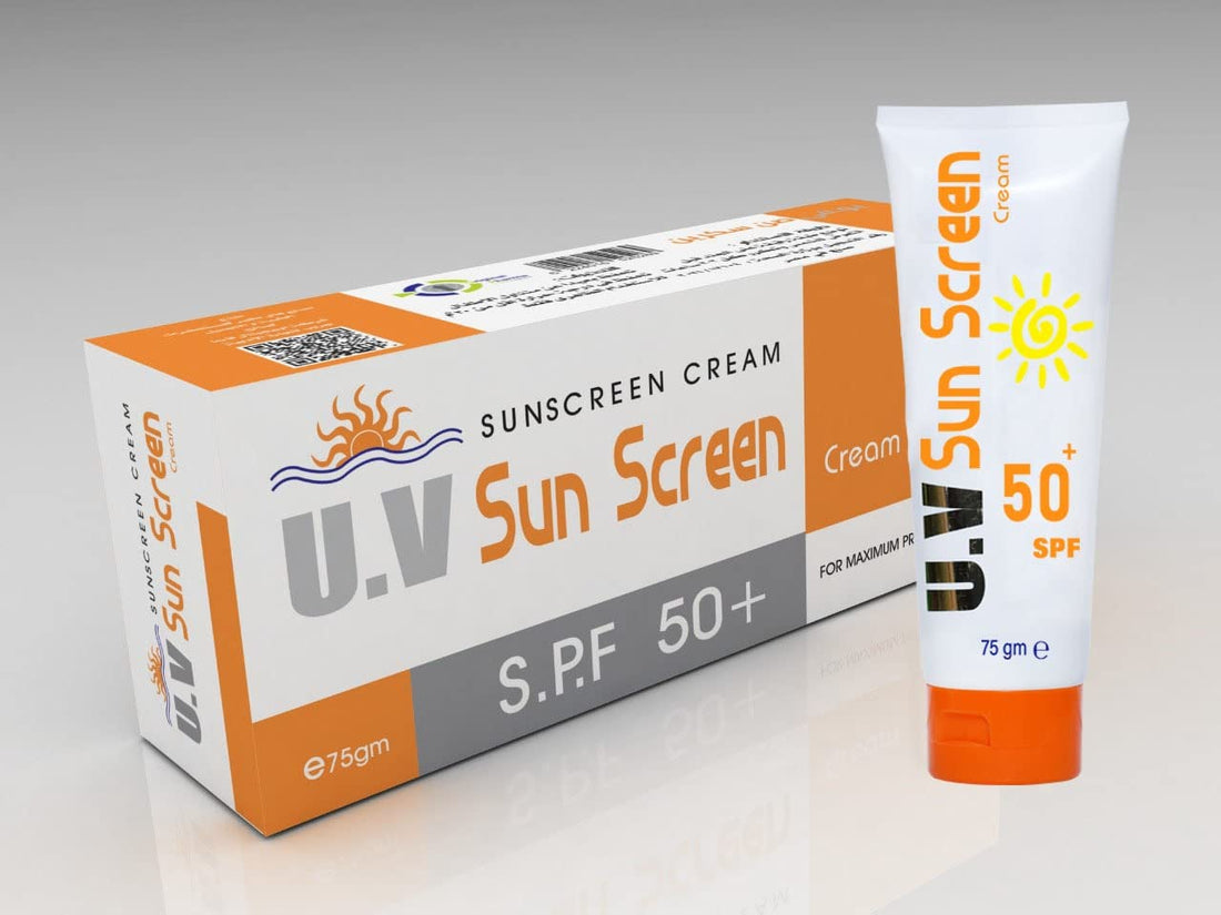U.V sunscreen cream sun block S.P.F 50+ 150.0 Gram