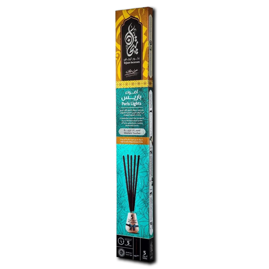 Lights Paris Luxury Incense Sticks â€“ Burn Up to 5 Hours â€“ 5 Thick Incense Sticks â€“ Luxury Long Lasting Home Freshener After Burning â€“ Suitable for Homes, Offices & Gifts