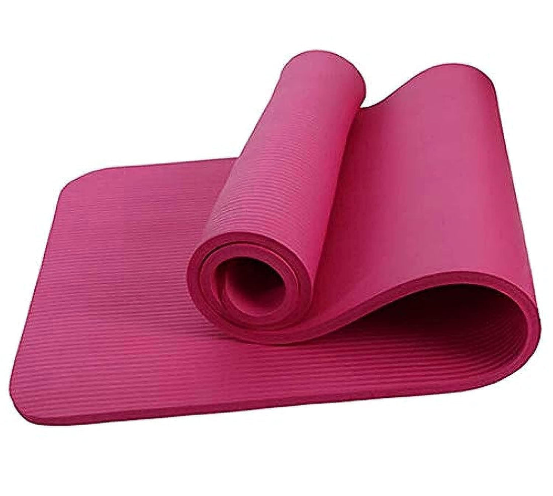 Pink 10mm natural rubber anti slip antibacterial environmental protection material pliant yoga mat for exercise
