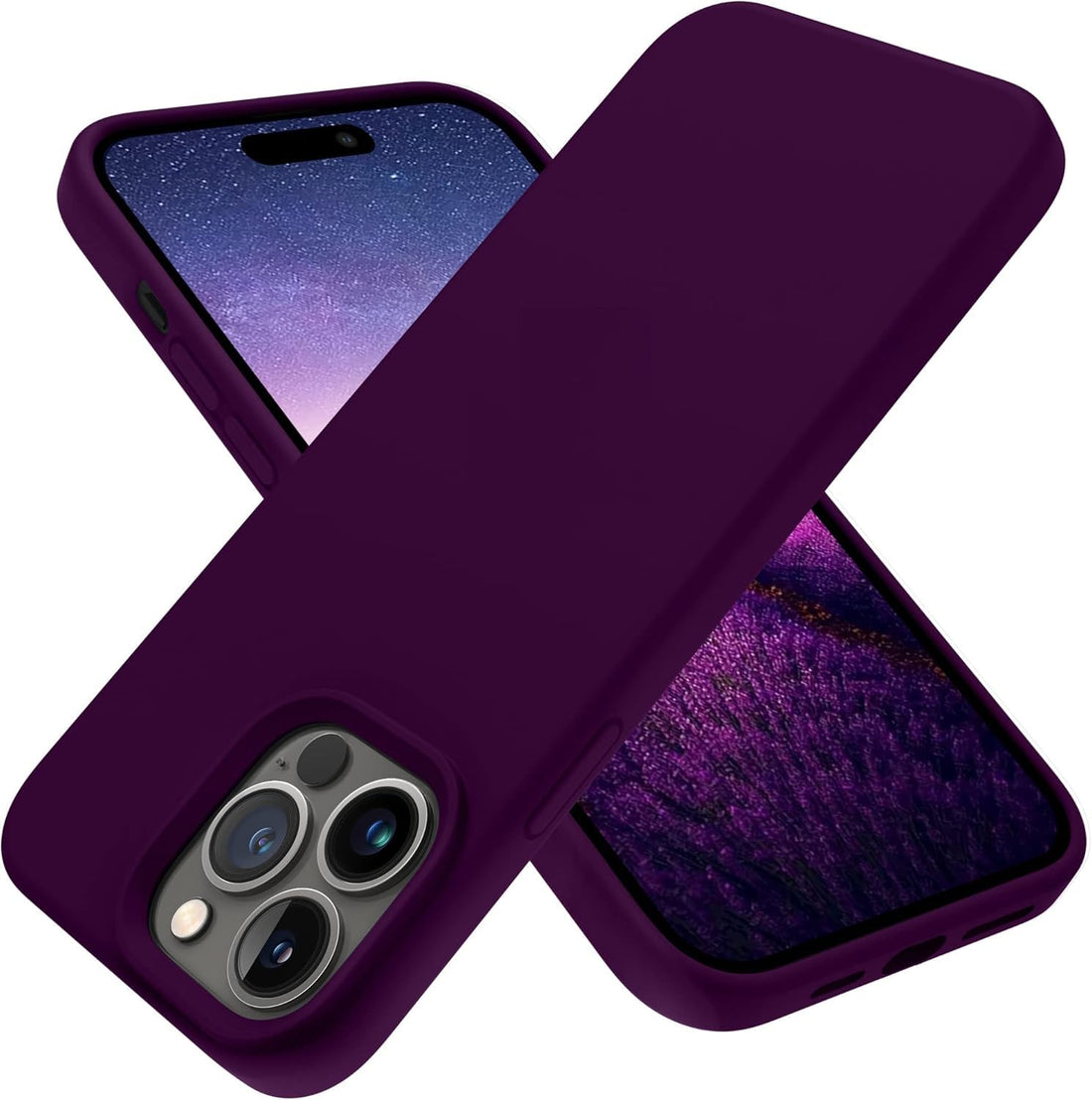 Nopatia Liquid Silicone Case for iPhone 11 Pro Max 6.5 inch Soft Touch Shockproof Full Protection Anti-Scratch Slim Hard Back Cover with Raised Camera Edges. (Dark Purple)