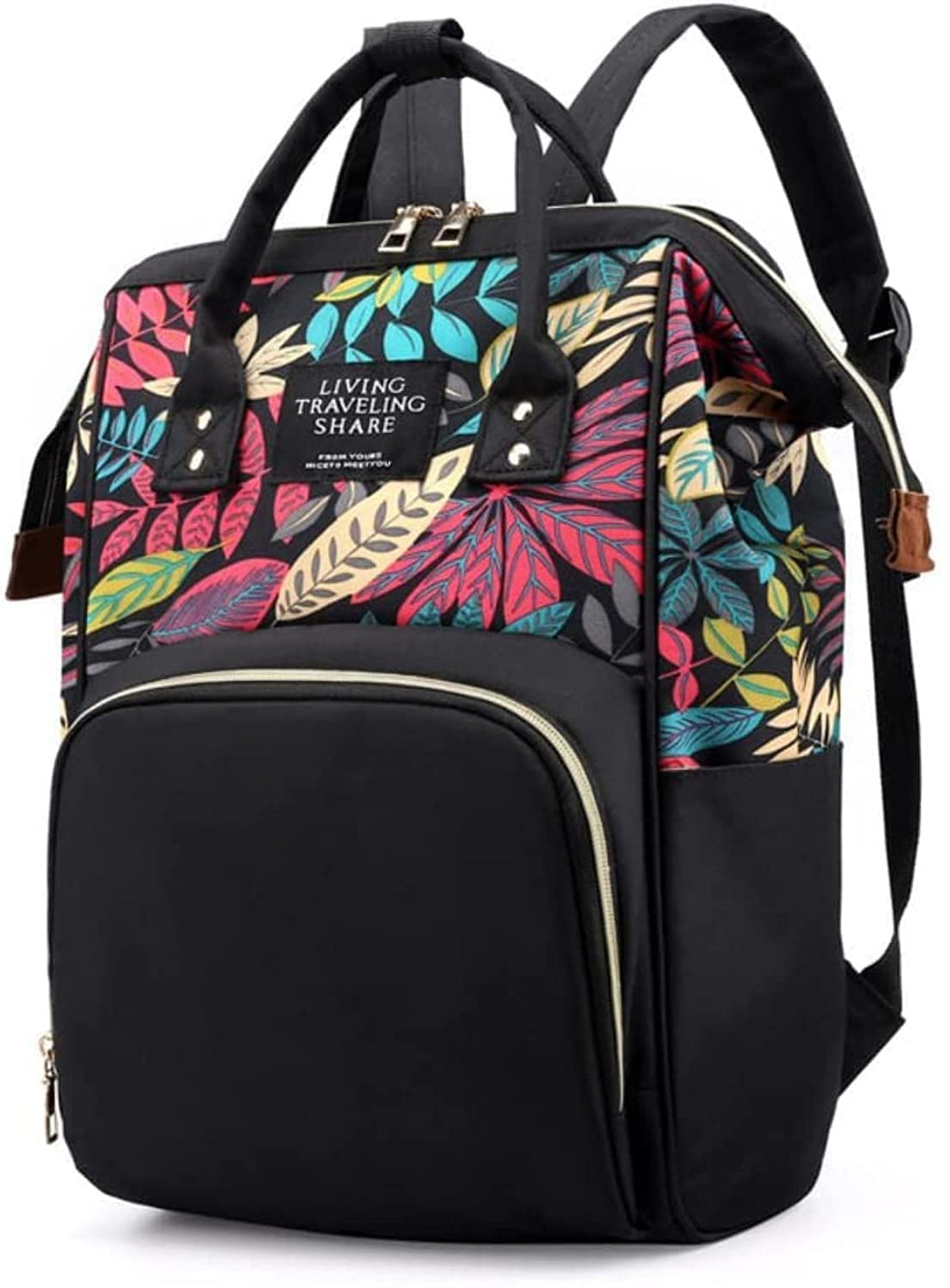 Coclux Diaper Baby Changing Diaper Travel Bag Backpack Multifunctional Large Capacity Backpack（Black）