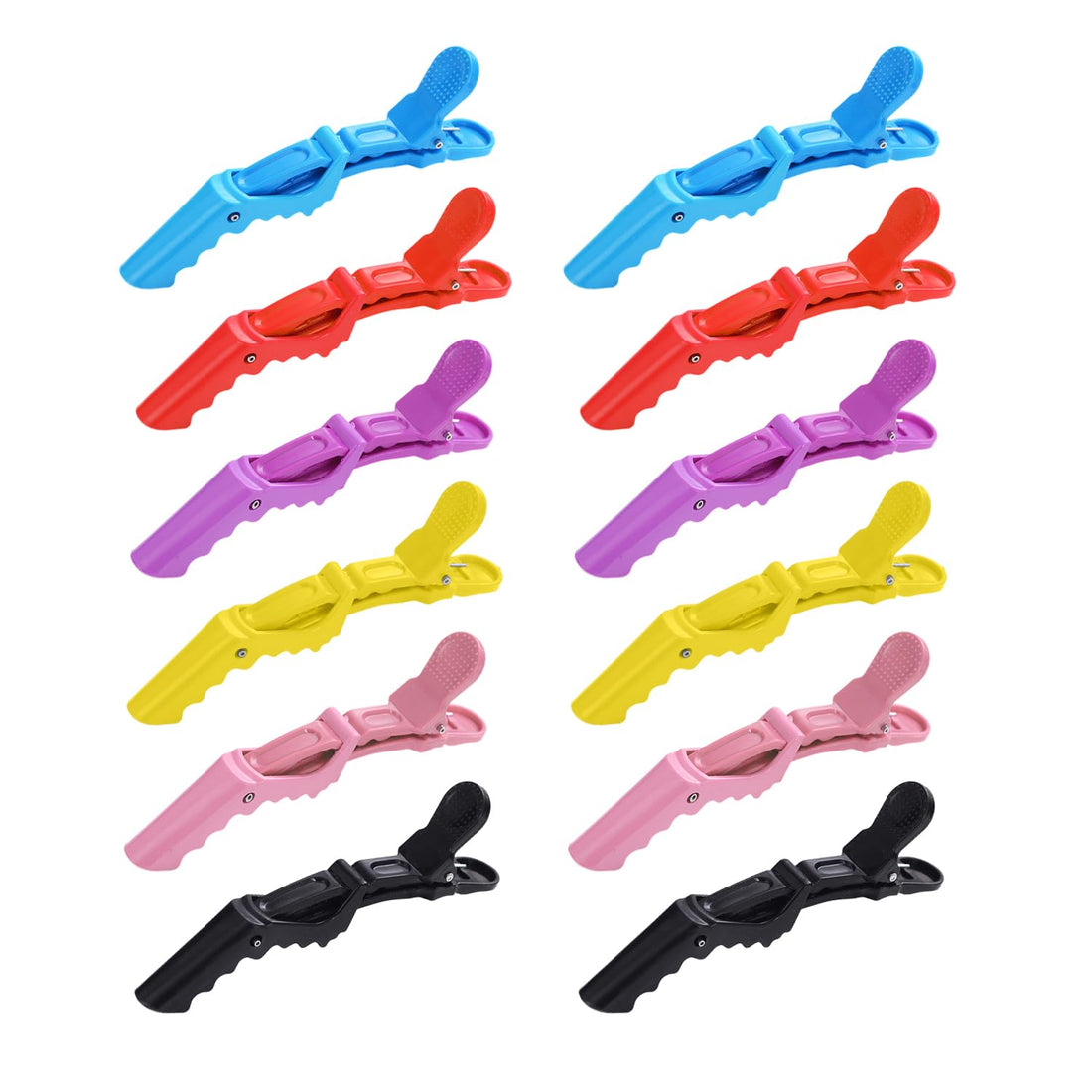 KRYMSON 12 Pieces Crocodile Style Hair Clips, Part Hair Clips, Hairdressing Salon Hair Clips, Curl Clips, Women's Hair Clips, Long Hair Clips for Bangs, Large Hair Clips for Thick Hair