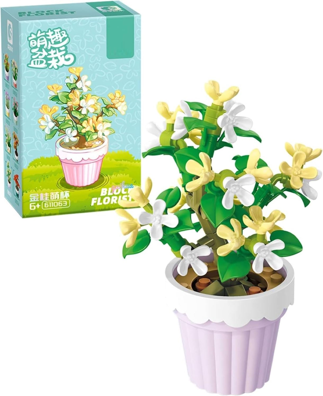 TOYS LAND Flower Bouquet Building Block Toys,101PCS Mini Blocks Artificial Flowers Set, DIY Mini Bricks Idea Plants Bonsai Toy Kit Decor for Home Office, Birthday Gift for Women Adults Kids (Fragrans)