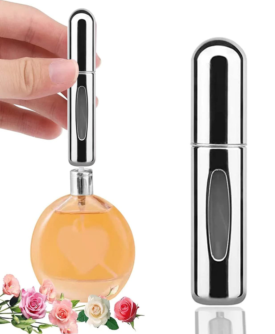 Empty Refillable Spray Bottle Large 8 ml (Silver)