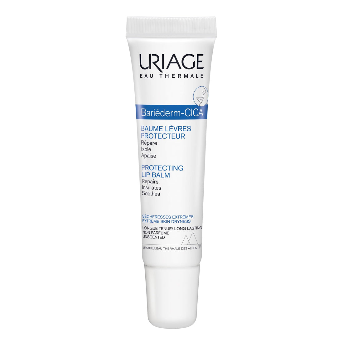 Uriage Bariéderm-Cica Protecting Lip Balm With Glycerin-Instantly Repairs,Protects And Soothes Very Dry, Chapped And Damaged Lips. Extra-Rich Repairing Lip Balm For Long-Lasting Comfort-Fragrance-Free