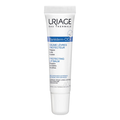 Uriage Bariéderm-Cica Protecting Lip Balm With Glycerin-Instantly Repairs,Protects And Soothes Very Dry, Chapped And Damaged Lips. Extra-Rich Repairing Lip Balm For Long-Lasting Comfort-Fragrance-Free