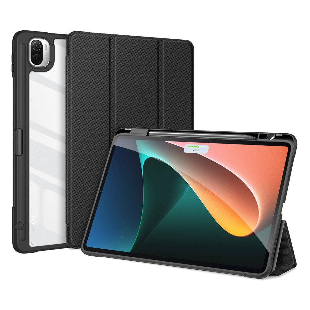 DUX DUCIS Toby Series Armored Tough Cover for Xiaomi Mi Pad 5 / MiPad 5 Pro 11in 5G 2021 with Holder (Black)