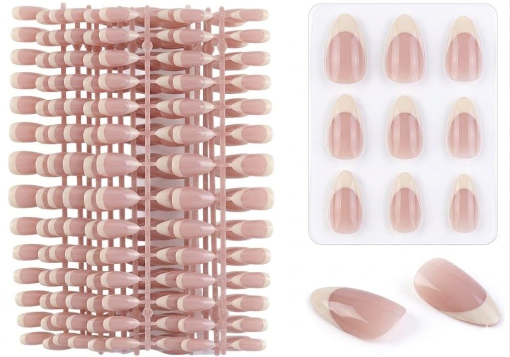 120 Pcs False Nails, OVAL Nail Tips Full Cover - Fake Nail Tips for Nail Extension Nail Art DIY Home, 10 Sizes (N2)