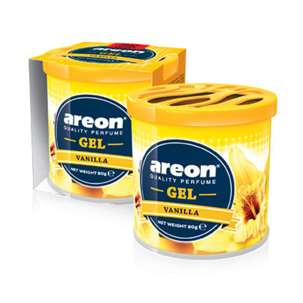 AREON Gel Can Car Scent - Vanilla, Pack of 1, GCK09