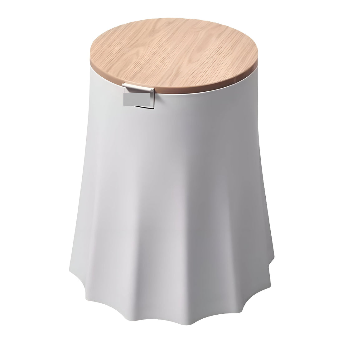 Pedal Bin - Modern push-top lid waste receptacle with anti-tip base and two-tier design to conceal bags; ideal for bedrooms, kitchens, bathrooms, and offices; easy to clean and maintain.
